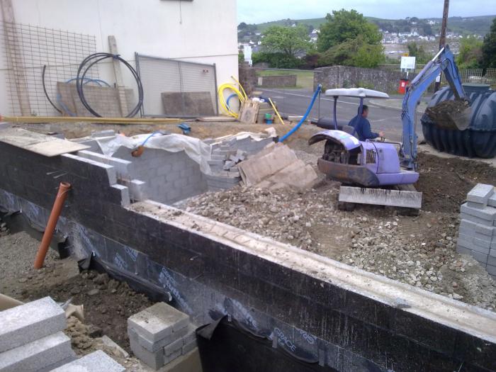 Groundworks and foundations in progress
