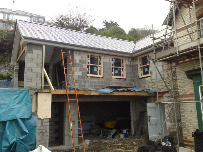 A substantial building extension taking shape