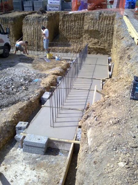 Steel reinforcement prepared for foundations